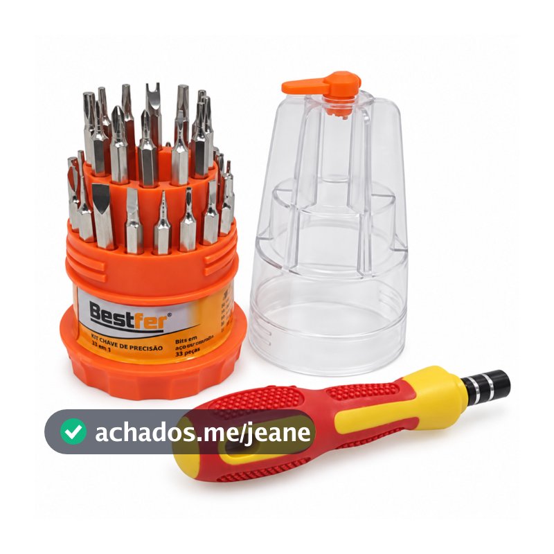 Kit Jogo de Chaves de Precisão 31 Peças Fenda Philips Para Manutenção Notebook Celular Eletrônicos