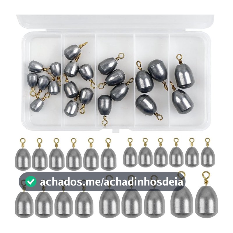Kits de Pesos de Pesca, Chumbadas Drop Shot, Chumbadas de Ferro para Pesca, Chumbadas para Arremesso de Robalo em Água S