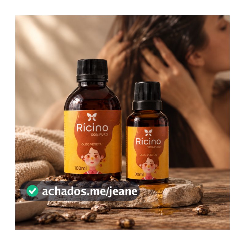 Óleo de Rícino 100% Puro e Natural Crescimento Capilar
