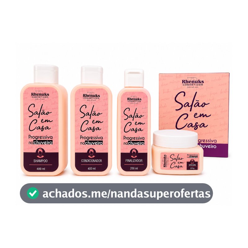 Kit Capilar Completo Progressiva no Chuveiro com Shampoo, Condicionador, Finalizador e Máscara