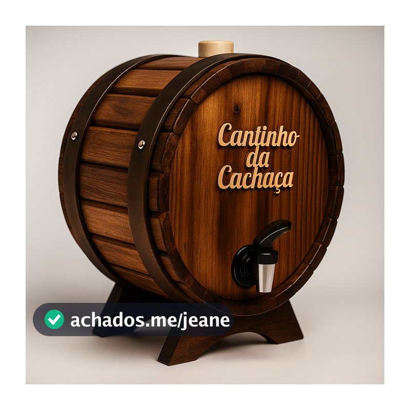 Barrica Pingometro De Cachaça 1 Lt Revestido Madeira Pinga Rustico Decoração Presente
