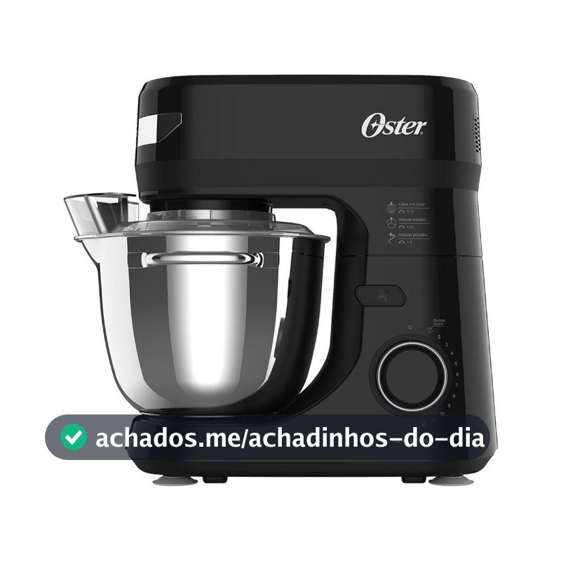 Batedeira Planetária Oster 4L 850W Preto/inox 220V OBAT641-220