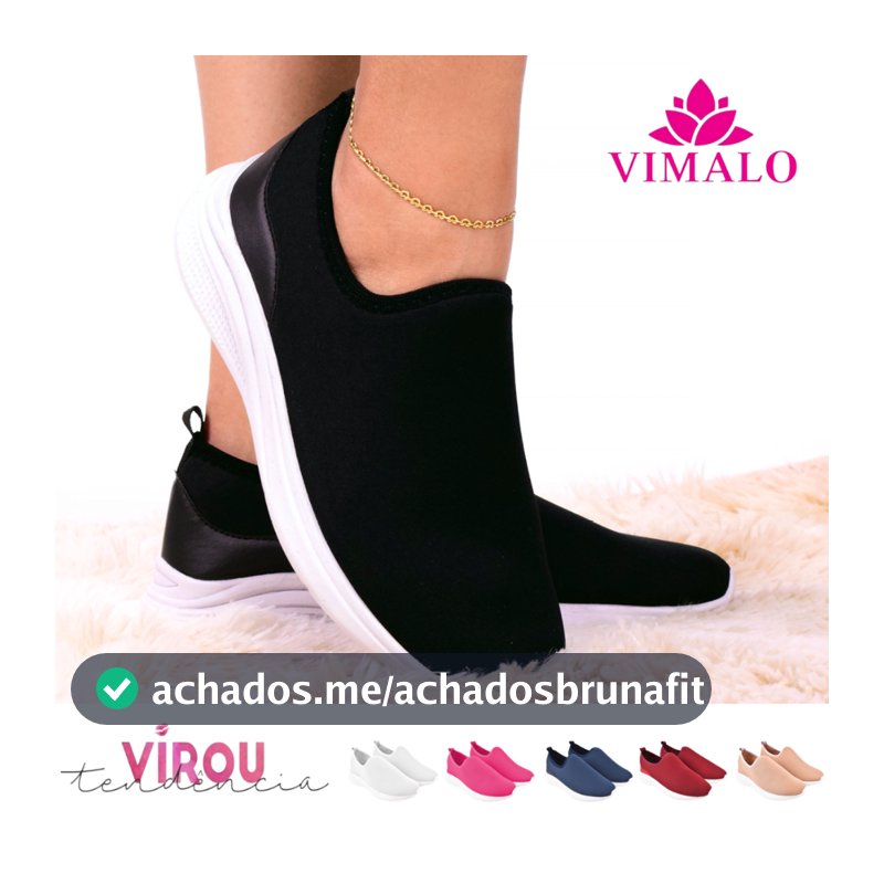 Tênis Feminino Meia Calce Fácil Slip On Leve Flexível Confortável Para Caminhada Academia Vl-07