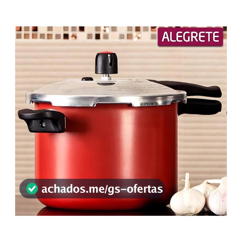 Panela Pressão Fechamento Externo Revestimento Anti-Aderente Alegrete Diversas cores 4,5 l