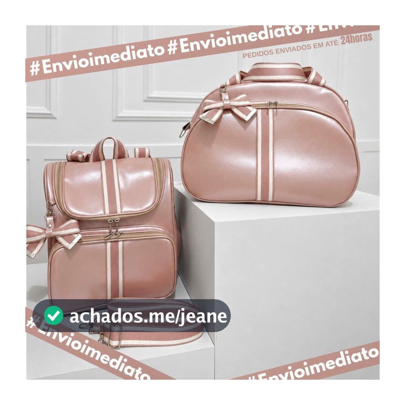Kit Bolsa Maternidade 2 peças I Mochila Multifunção I Mamãe Bebê Luxo I Impermeável DONATELLY