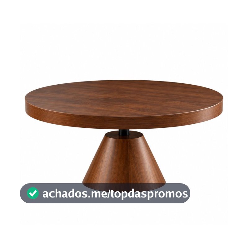 Mesa de Centro Cone Castanho em Madeira – Design Moderno e Sofisticado.