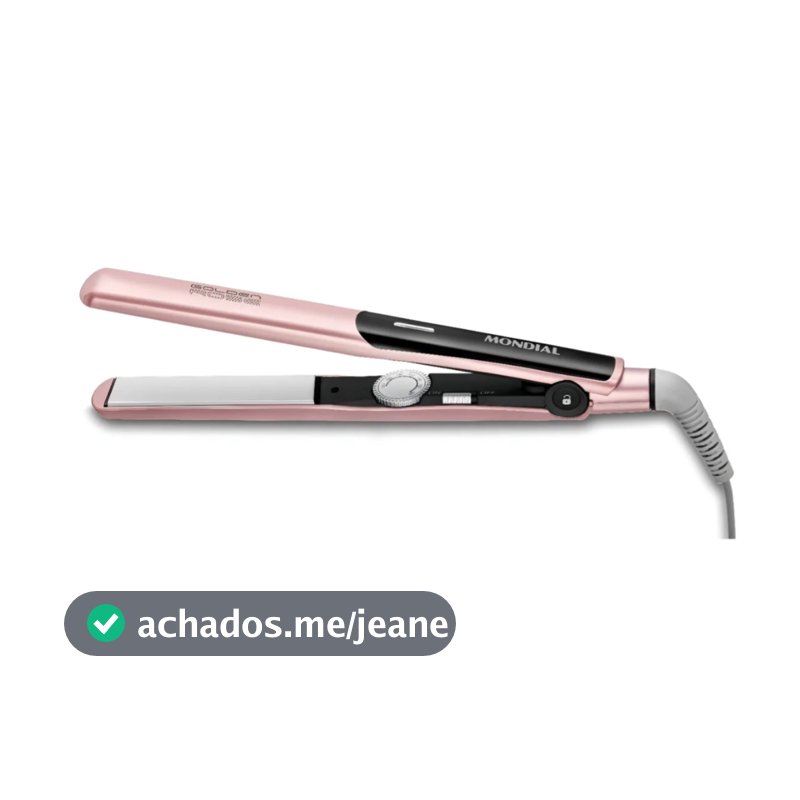 Prancha Alisadora Mondial 45W Bivolt P-20 Golden Rose