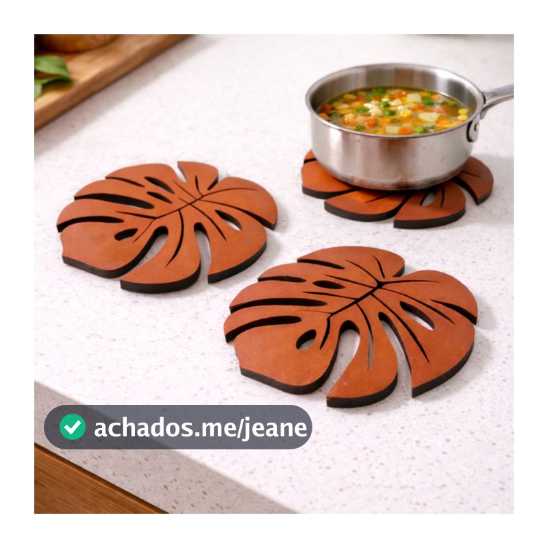 Kit 6 Suportes Térmicos Descanso Mesa Cozinha Proteção Panela Copo Decoração Moderna