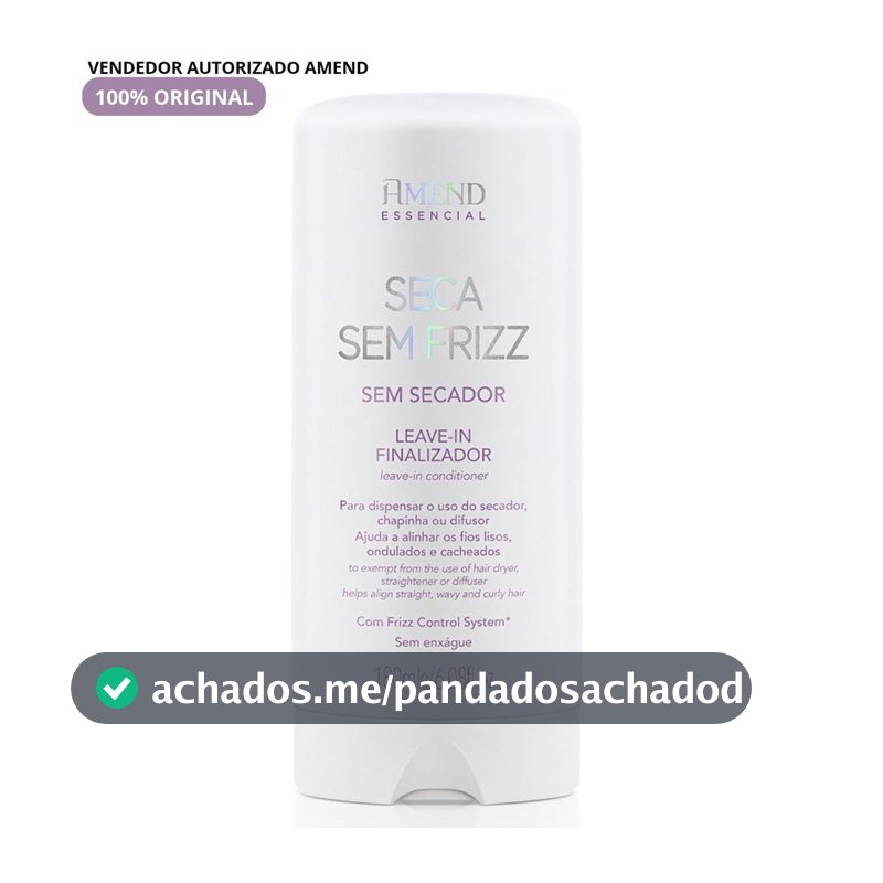 Amend Essencial Seca Sem Frizz Proteção térmica 180ml