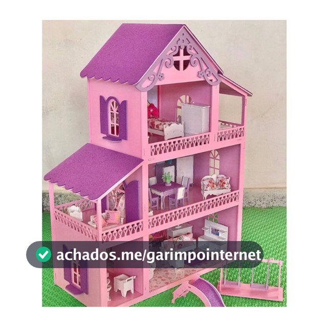 casinha de boneca com moveis barbie (montada)