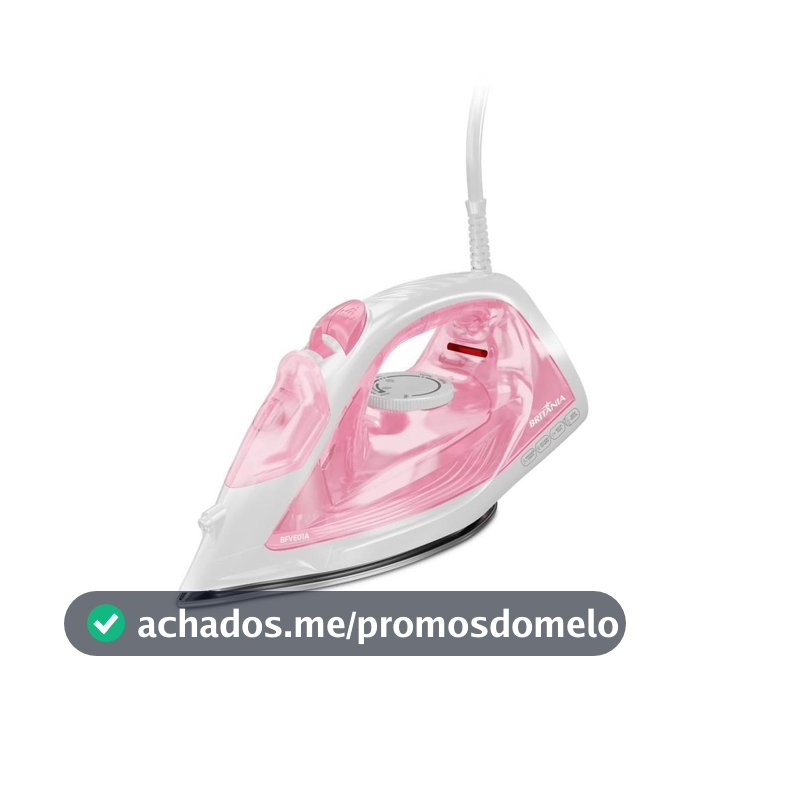 Ferro de Passar a Vapor Britânia Rosa Vapor Extra BFVE01A