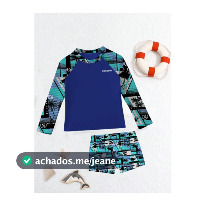 CONJUNTO SUNGA  LISA E ESTAMPADA + CAMISETAS UV