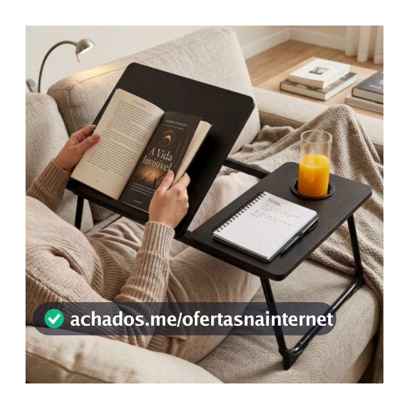 Mesinha Notebook Cama Inclinável Dobrável C Ajuste Home Office