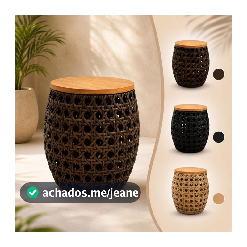 Mesa Colméia Puff Banqueta Mesinha Lateral Decorativa