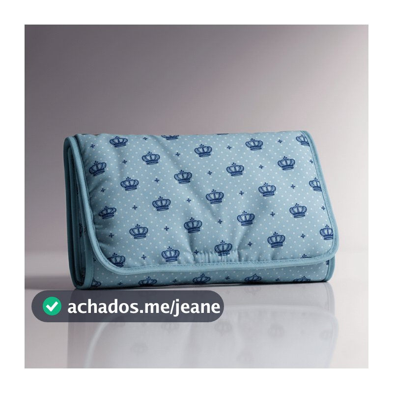 Trocador de Fralda Portátil Bebê Bebe Impermeável Dobrável com Tecido Estampado 100% Algodão