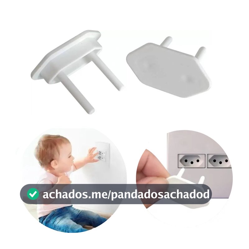 Kit 24 Protetor de Tomada Bebê Segurança Contra Choque Elétrico