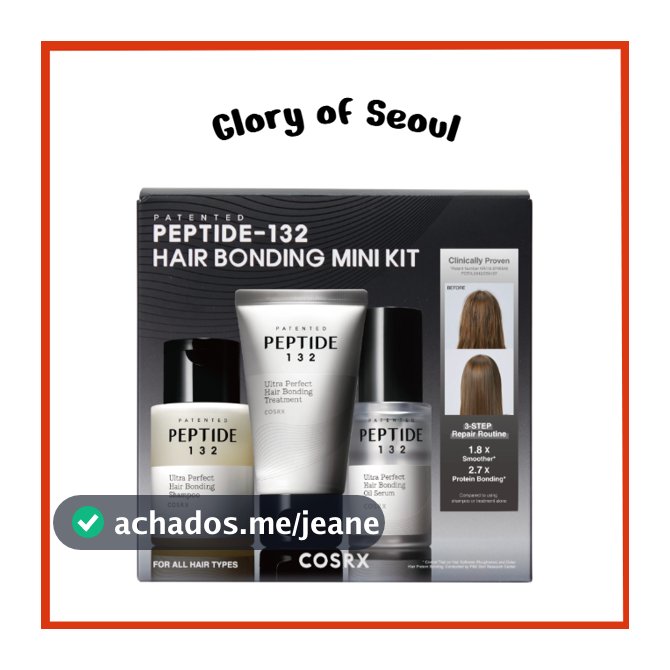 COSRX Peptide-132 Hair Bonding Mini Kit ( Shampoo 100ml, Treatment 60ml, Oil Serum 28ml )