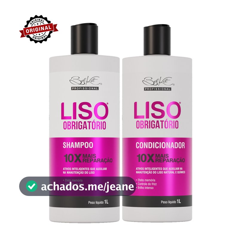 Kit Profissional 2 Itens Capilar Liso Obrigatório 1 Litro | Kit Profissional Para Cabelos Lisos