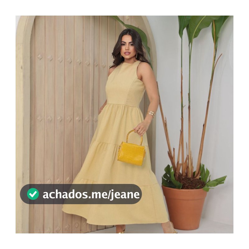 Vestido Feminino Sem Manga Midi Elegante Soltinho Casual Festa Linho Premium