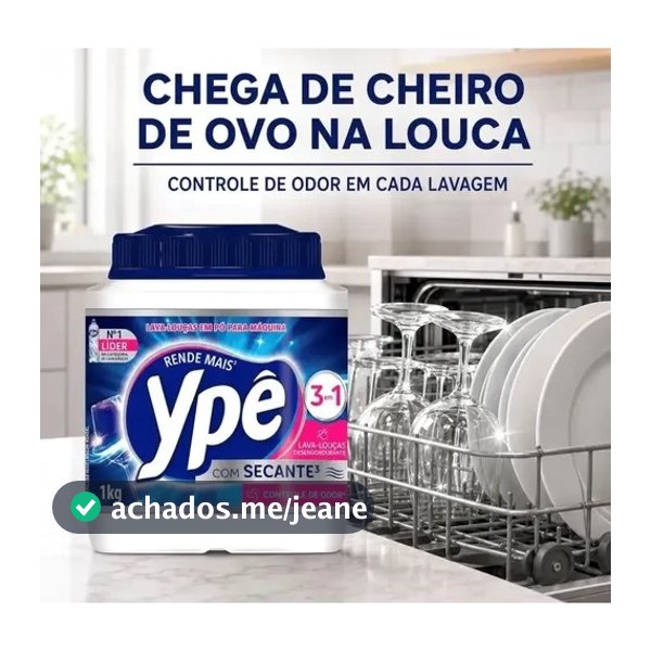 Detergente Lava Louças Ypê em pó 1KG Máquina