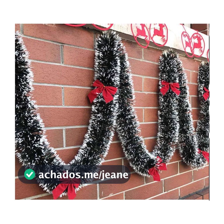 Festão Natalino com Plumas Neve - Decoração Elegante para o Natal