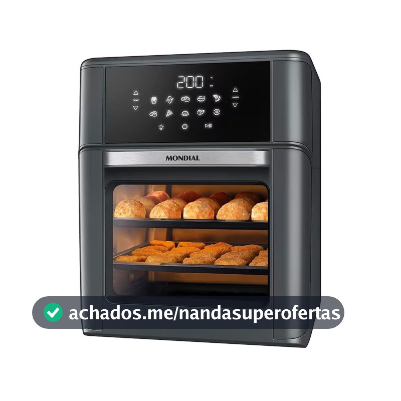Fritadeira Air Fryer Oven AFON-12L-FG 12L Digital 2000W Mondial