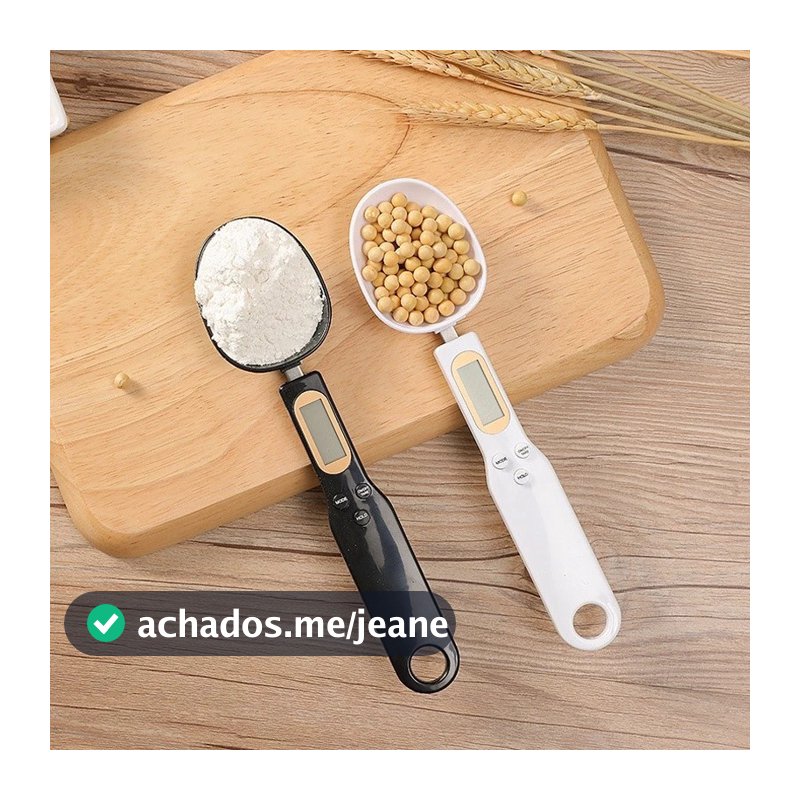 Kit 2 Colheres Digitais Medidoras 0,1g–500g | Balança de Precisão Com Display LCD Iluminado / Cozinha e Dieta - WJ
