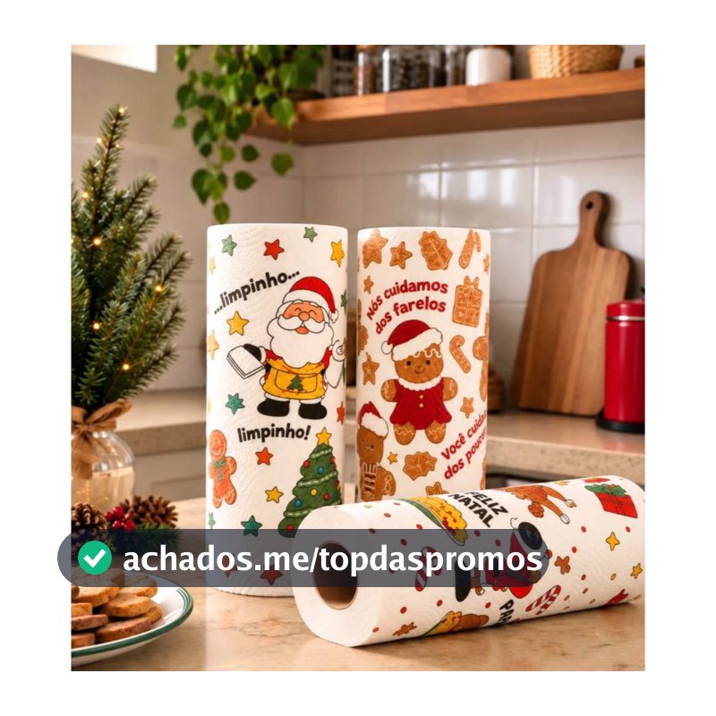 Papel Toalha Natalino Folha Tripla Sortido NAT0459 Mesa Posta de Natal Decoração Natalina