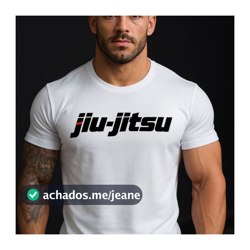 Camiseta Jiu Jitsu 100% Algodão Masculina Treino Academia Casual Luta Manga Curta