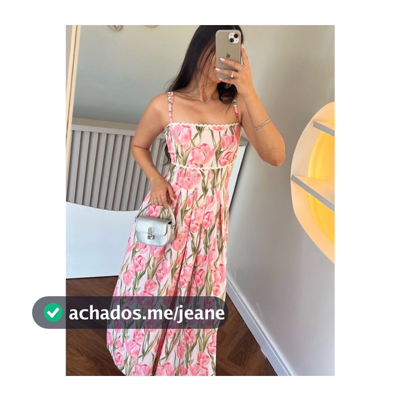 VESTIDO TULIPA ROSA PATY NORDESTINA ELEGANTE MODELO SEMI LONGO MIDI