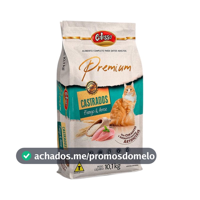 Ração Colosso Premium Gato Castrado 10 Kg Frango