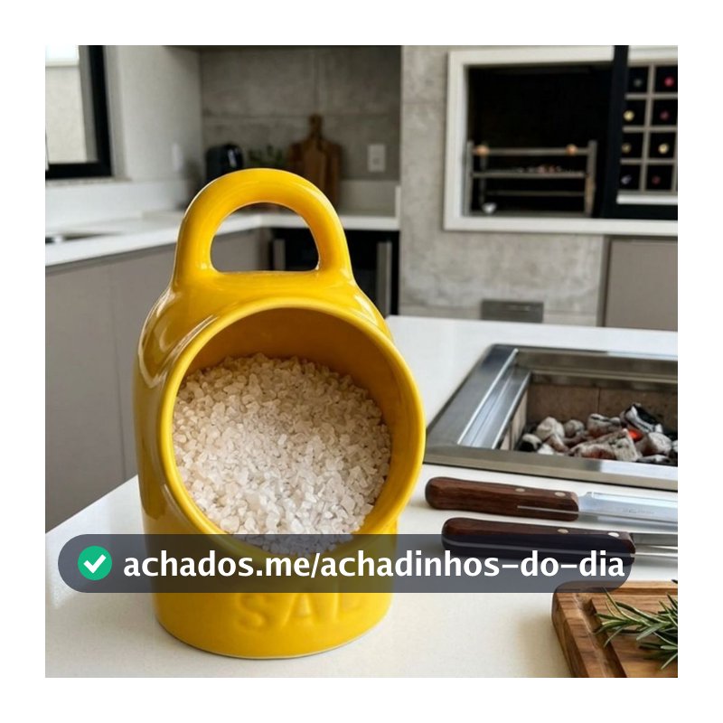 Saleiro de Mesa em Cerâmica Para Gourmet  Churrasco Grande