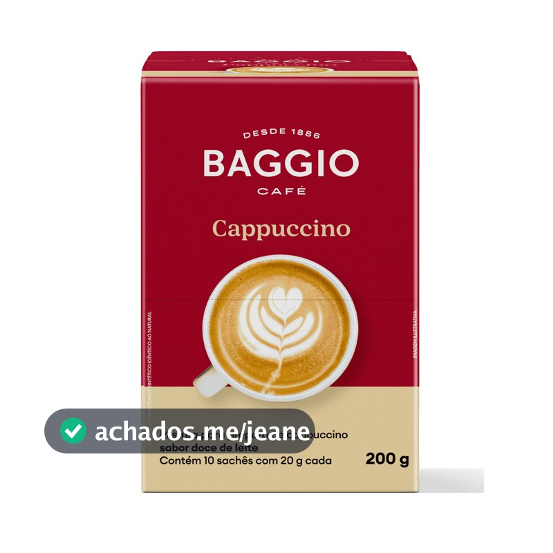 Baggio Café Cappuccino Sachê - Caixa com 10 Sachês