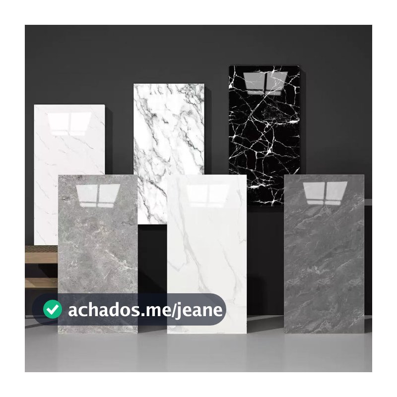 Kit 20 Placas Mármore Vinílico Adesivo 60x30 Parede Decoração Lavável