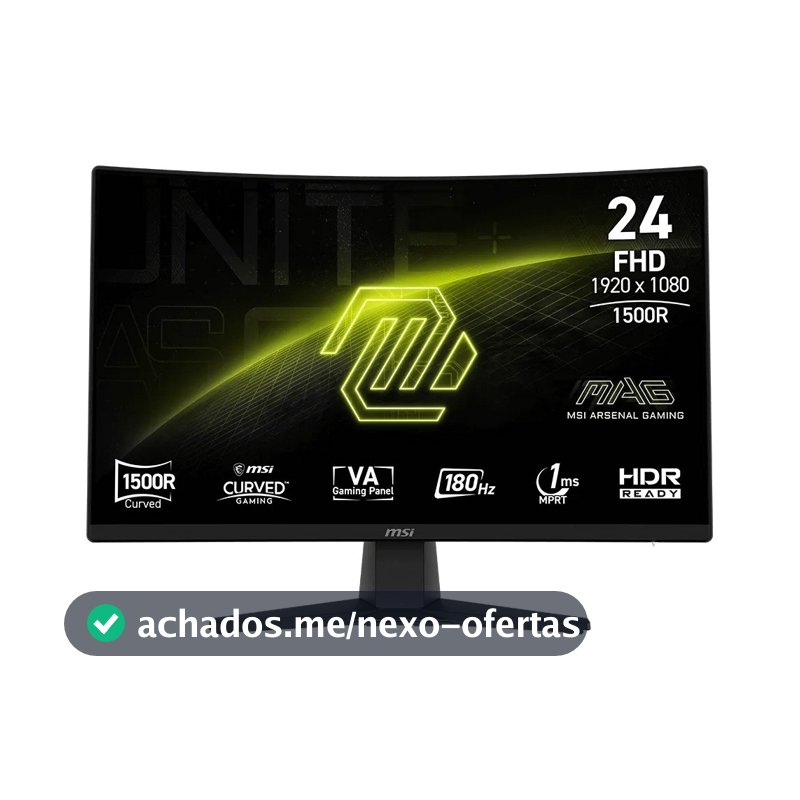 Monitor Gamer MSI MAG 242C, 23.6'', Full HD, 180Hz - 9S6-3BC31T-004