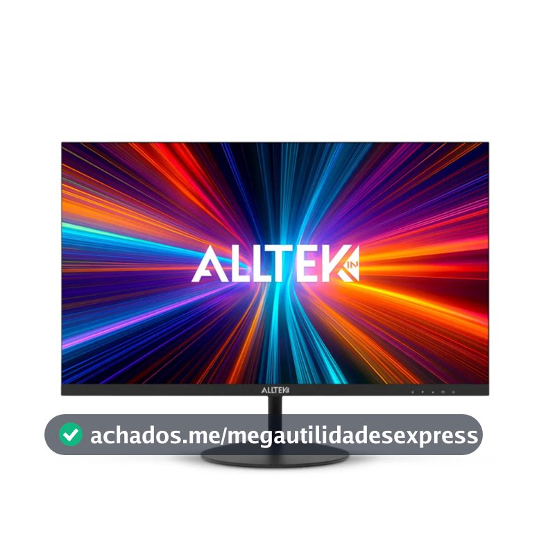 Monitor Alltek 21,5" FHD, Tela Ultrafina, Painel VA, 100 HZ, 5MS, HDMI, VGA - ATK-215 Z Preto