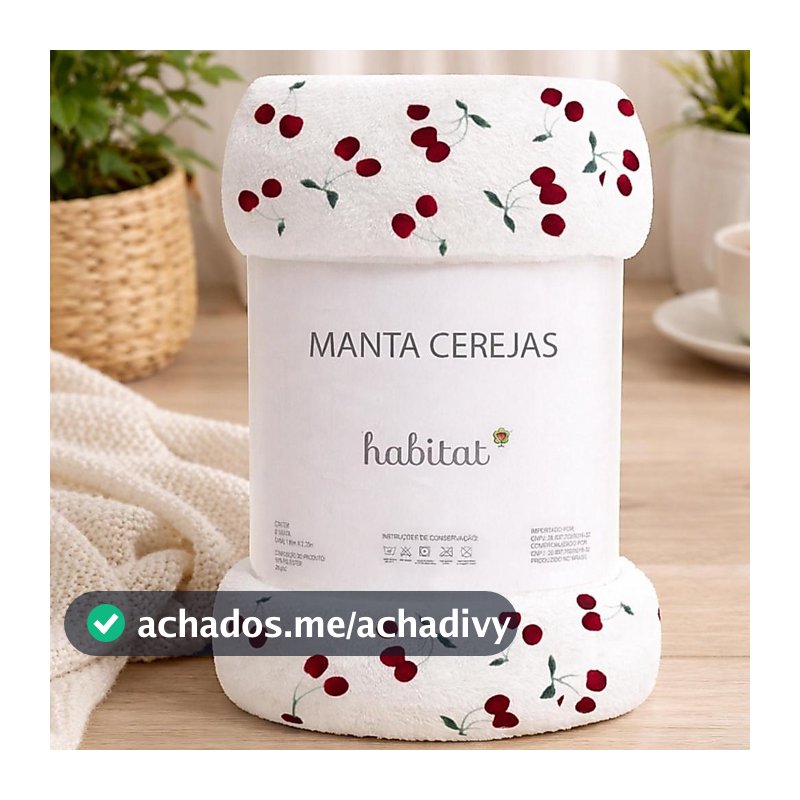 Manta Cobertor Microfibra Casal Queen Super Quentinha Toque Macio Cereja Habitat