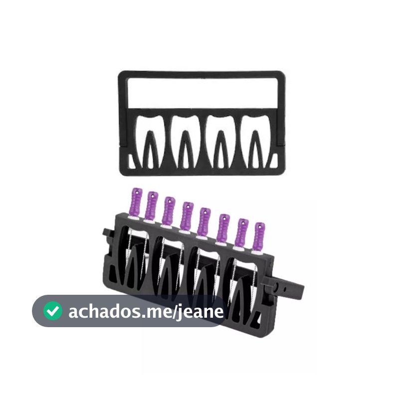 Estojo porta limas endodôntica e brocas - autoclavável - 8 ou 16 furos - Lysanda