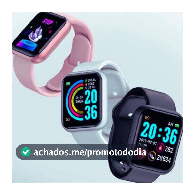 Relógio Smartwatch D20 Pro Bluetooth Coloca Foto na Tela Monitor Cardíaco Pressão Esportivo Android iPhone