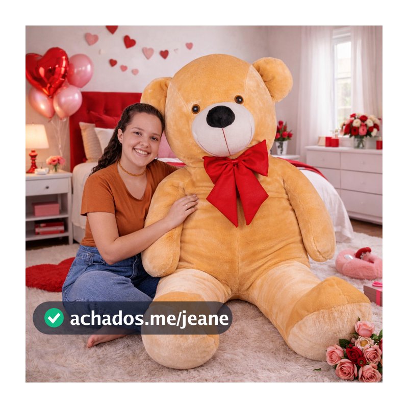 Urso Gigante Pelúcia Grande Teddy  50cm, 90cm e 1,10m Macio Presente Especial Data Comemorativa