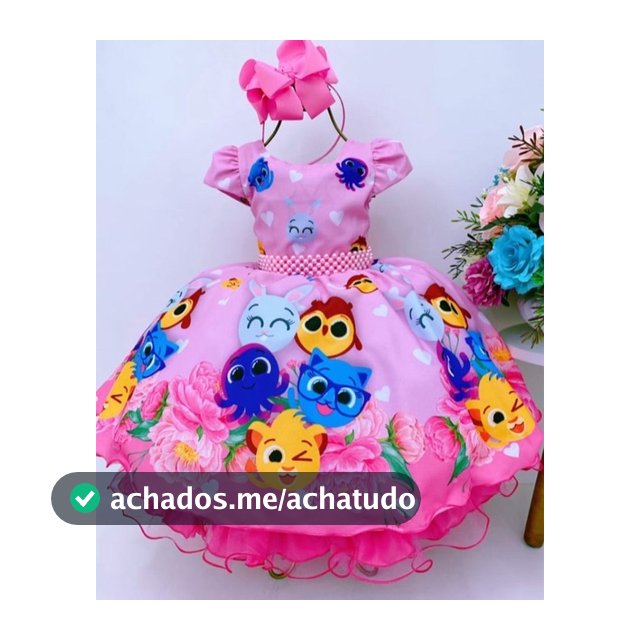 VESTIDO INFANTIL DO BOLOFOFO PERFEITO PARA PRINCESA ANIVERSÁRIO TEMÁTICO
