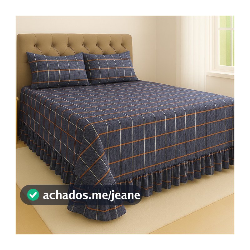 Colcha Cobre Leito Helena 3 Peças Tecido 400 Fios - Solteiro, Casal e Queen - Cm