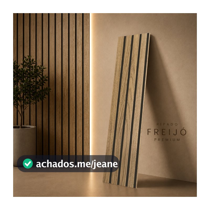 Kit até 20 Placas Adesivas Painel Madeira Ripada Mdf Montável Premium 90x16cm