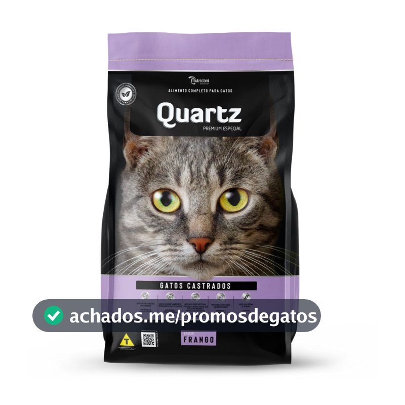 Ração Quartz Gatos Castrados Frango 10,1Kg