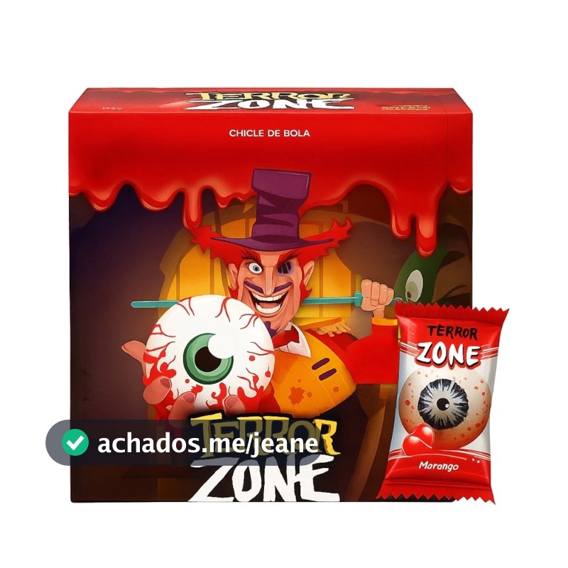 Chiclete Terror Zone Olhos C/40 Sukest Halloween Festa Temática Doces