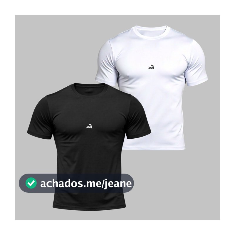 Kit 2 Camiseta Dry Fit Masculina Fitness Academia Corrida Cross Fit Poliéster Esporte Anti Suor