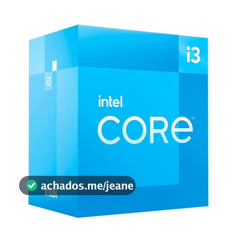 Processador Intel Core i3 14100F, 3.5 GHz (4.7GHz Turbo), 4-Cores 8-Threads, LGA1700, BX8071514100F