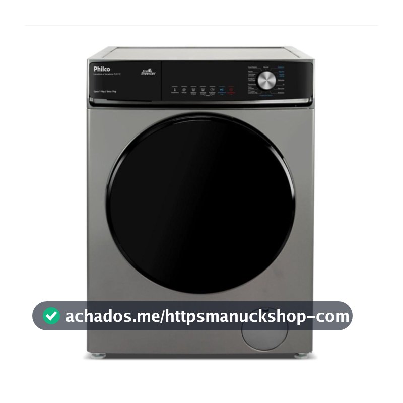 Lava e Seca Philco 16 Programas PLS Eco Inverter 10kg Titanium