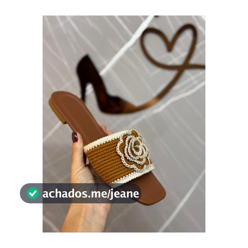 Rasteira Feminina com Flor Confortavel Macia Leve
