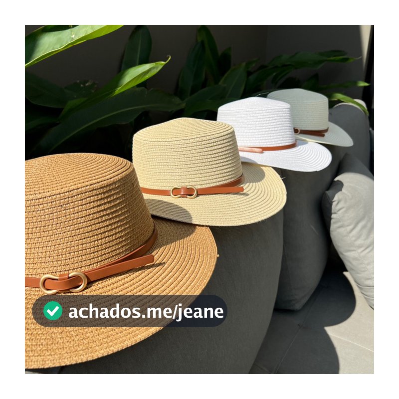 Chapéu De Praia Piscina Feminino Paris Palha Flexível Elegante